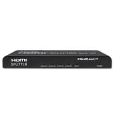 Qoltec Qoltec 51798 Aktiven HDMI razdelilnik 4 x HDMI 4K x 2K | 3.4Gb/s, črna barva, visoka Resolucija 3840 x 2160 pixels