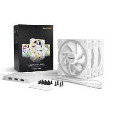 Be quiet! LIGHT WINGS White (BL100) triple pack RGB 120mm 4-pin PWM beli ventilator