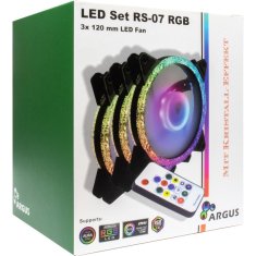 Inter-tech ARGUS RS-07 RGB 120mm set 3x ventilator + daljinski upravljalnik