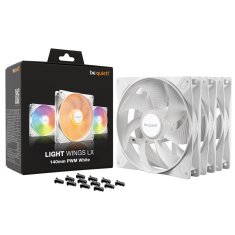 Be quiet! LIGHT WINGS LX (BL127) RGB 140mm 4-pin PWM 3x beli ventilator