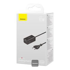 BASEUS GaN3 Pro hitri polnilec, 2x USB-C, 2x USB 65W črn