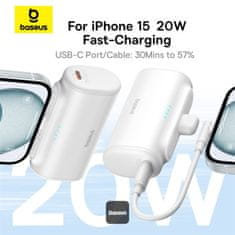 Noname Baseusova power banka 5000mAh 20W USB-C bela