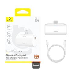 Noname Baseusova power banka 5000mAh 20W USB-C bela