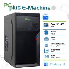 PCplus E-machine i5-12400 16GB 500GB NVMe SSD Windows 11 Home namizni računalnik