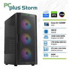 PCplus Storm i5-12400F 16GB 1TB NVMe SSD GeForce RTX 3060 OC 12GB RGB gaming namizni računalnik