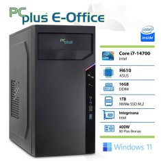 PCplus e-Office i7-14700 16GB 1TB NVMe SSD Windows 11 Home namizni računalnik