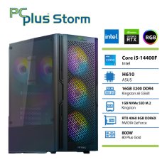 PCplus Storm i5-14400F 16GB 1TB NVMe SSD GeForce RTX 4060 8GB RGB gaming namizni računalnik