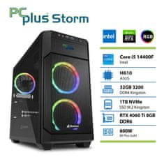 PCplus Storm Core i5-14440F 32GB 1TB NVMe SSD RTX 4060Ti 8GB gaming namizni računalnik