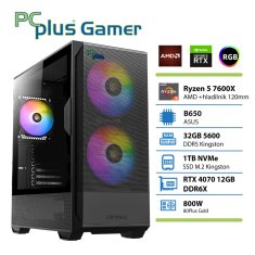 PCplus Gamer Ryzen 5 7600X 32GB 1TB NVMe SSD RTX 4070 12GB gaming namizni računalnik