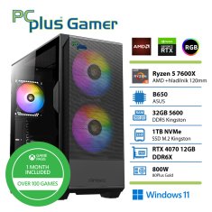 PCplus Gamer Ryzen 5 7600X 32GB 1TB NVMe SSD RTX 4070 12GB Windows 11 + Xbox GP gaming namizni računalnik