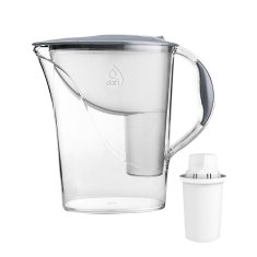 DAFI Dafi Atria Mi +2 filtri Classic (Steel) - Elegantni filtr za vodo s kapaciteto 2,4 L in učinkovitimi filtri za zdravo pitje