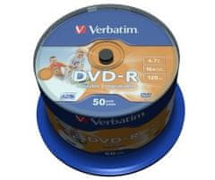 Verbatim DVD-R Printable, škatla za torto, 50 kosov