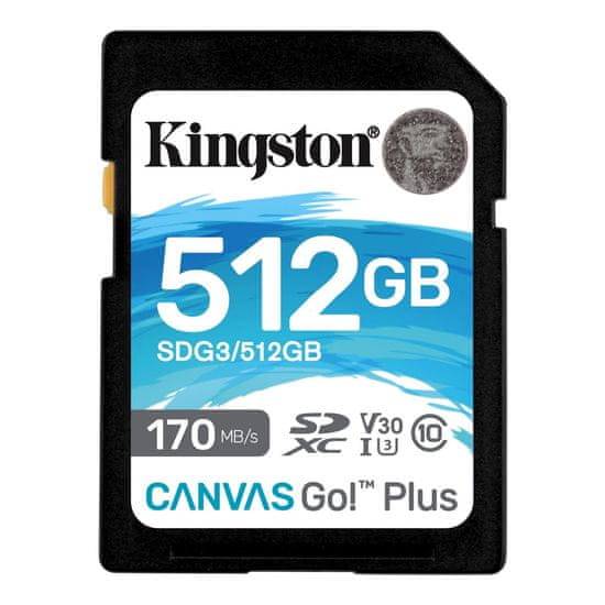 Kingston Canvas Go Plus/SDXC/512GB/UHS-I U3/razred 10