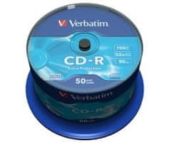 Verbatim CD-R 700MB 52x, 50 kosov - medij, dodatna zaščita, vreteno 43351