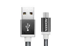 A-Data Micro USB kabel z opletom 1 m, črn