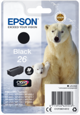 Epson enojni paket črnega črnila 26 Claria Premium C13T26014012