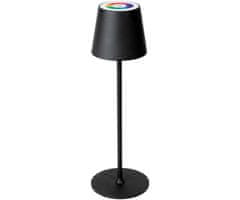 Platinet PTL44RGB brezžična namizna LED svetilka, do 400 lumnov, nastavljiva svetlost, nastavljiva barvna temperatura, 4000mAh polnilna baterija, IP44 odpornost, USB Type-C, 37x12cm, kovina, črna