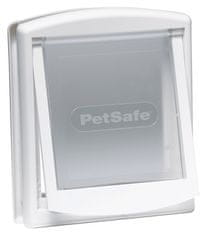 PetSafe Plastična vrata s prozornim pokrovom bele barve, izrez 18,5x15,8cm