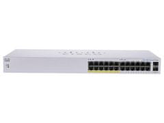 Cisco CBS110-24PP (24xGbE, 2xGbE/SFP combo, 12xPoE+, 100W, brez ventilatorja) - REFRES