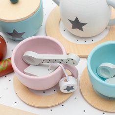 Montessori Baby Mix leseni čajni set za otroke