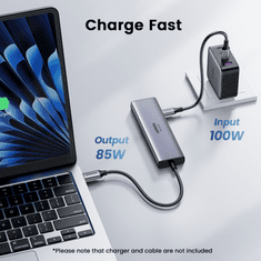 Ugreen 6v1 priklopna postaja s 100W PD USB-C vhodom