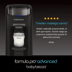 Baby Brezza Formula Pro Advanced Mixer aparat za pripravo adaptiranega mleka, črn (FRP0131)