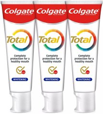 Colgate Belilna zobna pasta Total Whitening Trio 3 x 75 ml