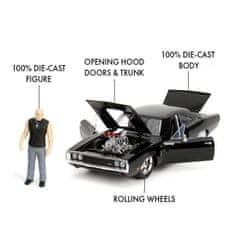 Jada Toys Hitri in drzni 1970 Dodge Charger 1:24 + figurica Dominica Toretta