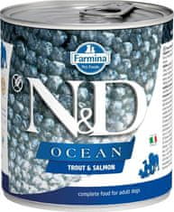 N&D N&amp;D Dog Ocean Trout &amp; Salmon v konzervi 285g