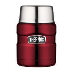 Thermos Style Termos za hrano z zložljivo žlico in skodelico - rdeč 470 ml