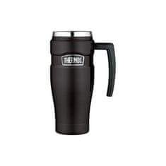 Thermos Style Nepremočljiv termo vrč z ročajem - mat črn 470 ml