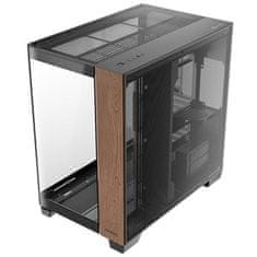 Antec C8 Curve Wood Full-Tower okno leseno črno/rjavo gaming ohišje