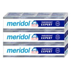 Meridol Zobna pasta proti krvavitvi dlesni in parodontitisu Paradont Expert tripack 3 x 75 ml