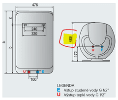 Ariston SHAPE ECO EVO 80 V 1,8K EU električni grelnik vode, pokončni (3626075)