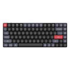 Keychron K3 Pro QMK/VIA brezžična mehanska tipkovnica z belo osvetlitvijo in rjavim stikalom (črna)