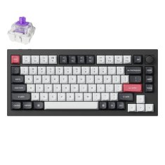 Keychron Q1 HE QMK Brezžična tipkovnica z RGB gumbom Magnetno stikalo Nebula (črna)