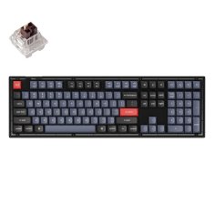 Keychron Mehanska tipkovnica V6 QMK/VIA RGB Knob Brown Switch (črna)