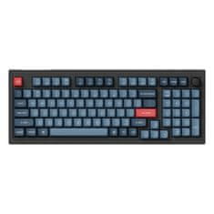 Keychron V5 Max QMK/VIA RGB gumbi z rdečim stikalom Brezžična mehanska tipkovnica (črna)