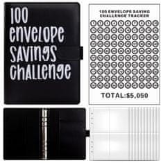 HOME & MARKER® 100 Envelope Savings Challenge | BUDGETRA, črna