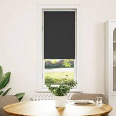 shumee vidaXL Roller Blind Blackout Black 50x150 cm Širina tkanine 45,7 cm