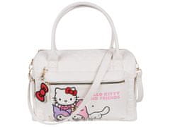 HELLO KITTY Hello Kitty Bela potovalna torba, potovalna torba, vikend torba, z zadrgo 38x26x16 cm 