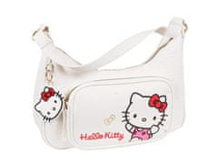 HELLO KITTY Hello Kitty Bela torbica v obliki bagete, torbica za na ramo 25x14x7cm 