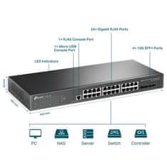 TP-Link JetStream TL-SG3428X 24-port gigabit L2+ Managed 4x10GE SFP+ mrežno stikalo-switch