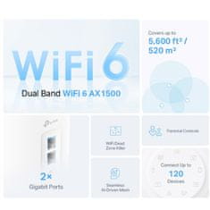 TP-Link Deco X10 (3-pack) AX1500 Whole Home Mesh WiFi6 brezžični usmerjevalnik - router / dostopna točka-AP