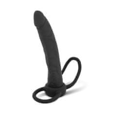 Easytoys Dildo z obročki za penis Easytoys Men Only, črn