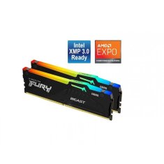 Kingston Fury Beast RGB 64GB Kit (2x32GB) DDR5-5600 DIMM, CL36, 1.25V