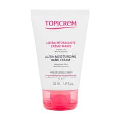 Topicrem Ultra-Moisturizing Hand Cream vlažilna krema za roke za suho in občutljivo kožo 50 ml za ženske