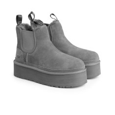 Ugg Australia Škornji elegantni čevlji siva 38 EU Neumel Platform Chelsea