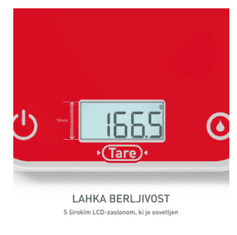 Tefal Optiss digitalna kuhinjska tehtnica, Raspberry (BC50U3V0)