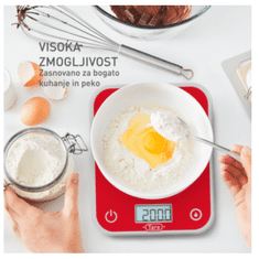 Tefal Optiss digitalna kuhinjska tehtnica, Raspberry (BC50U3V0)